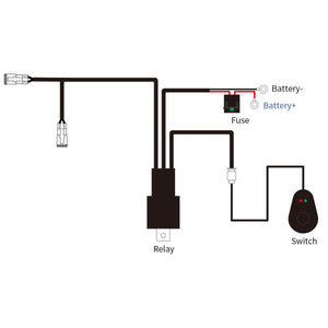 LED Pods Wiring Harness with DT Connectors - 2 Leads