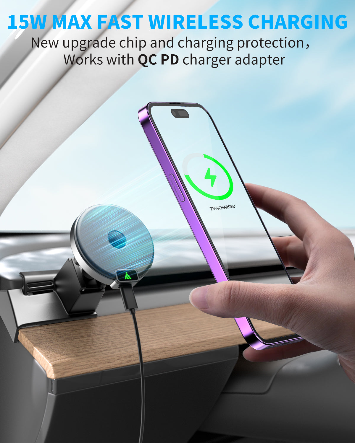 15W max fast wireless charging