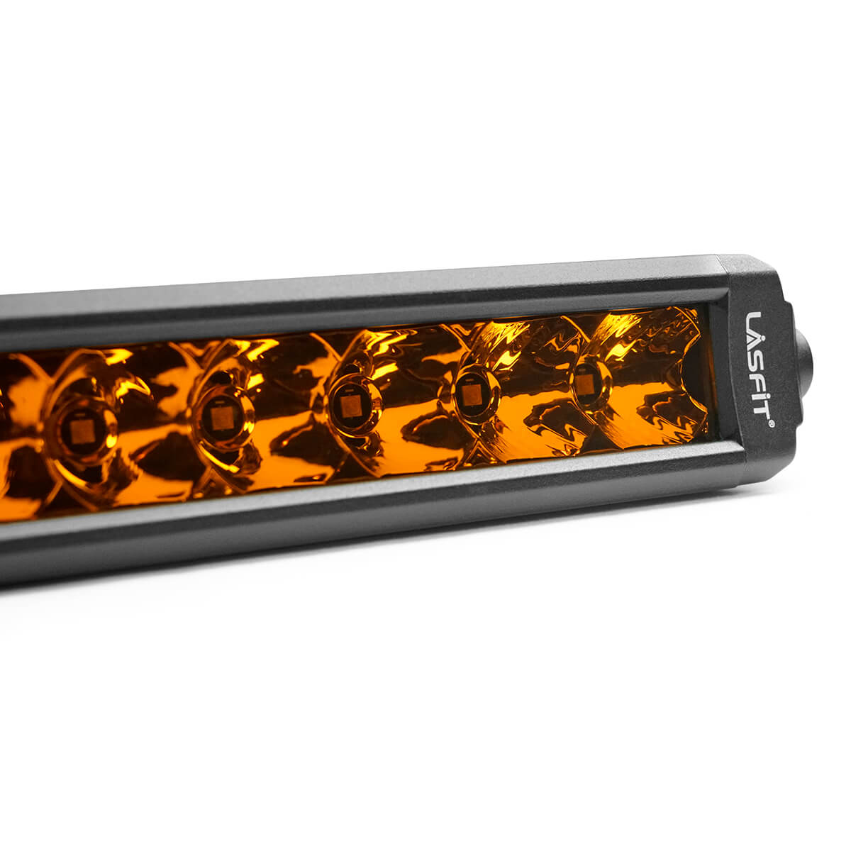 Lasfit 32 Off-Road LED Amber Light Bar With Slim Single Row Combo Flo