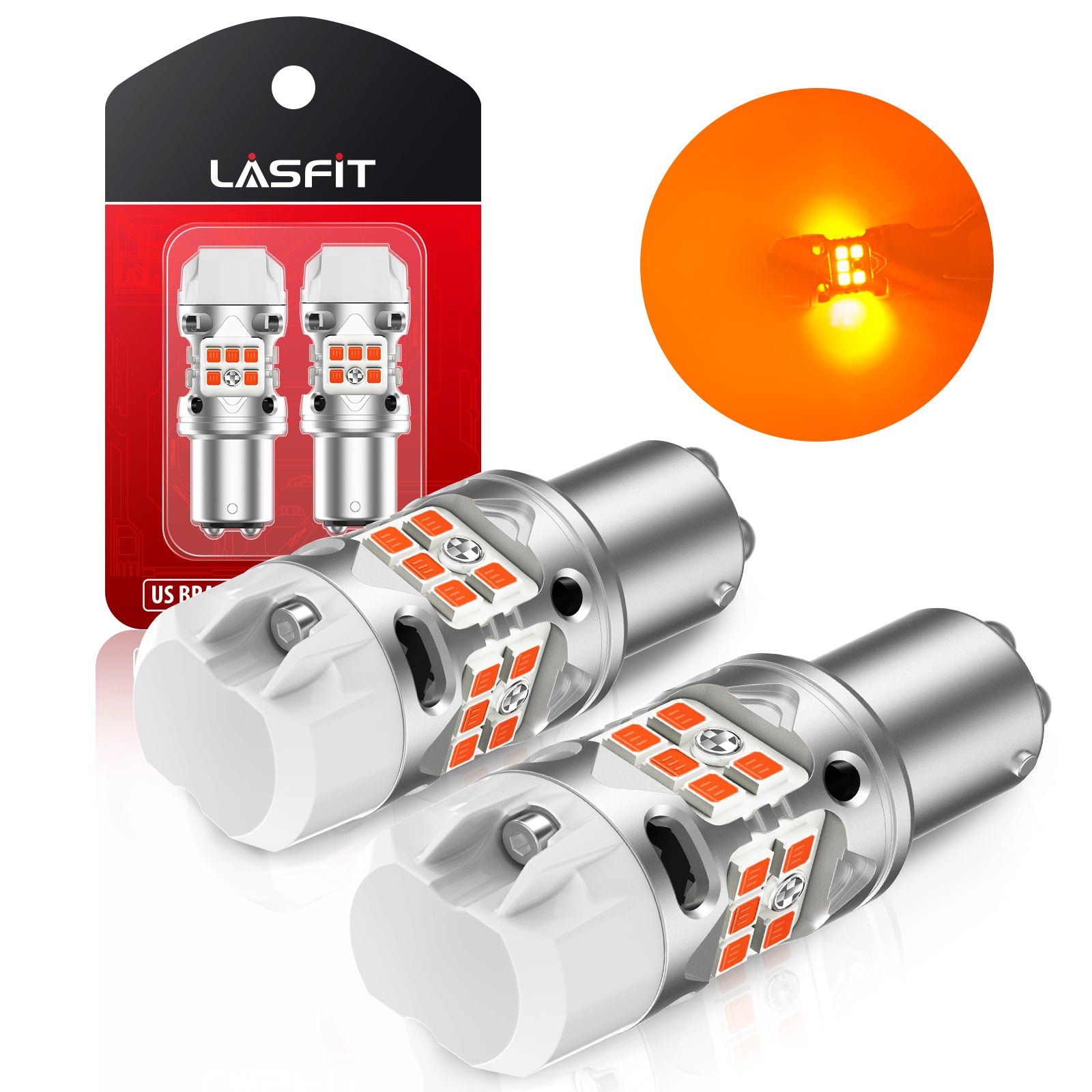 Lasfit 921 912 T15 Canbus Error Free LED Reverse Back Up Light Bulb, White Light, New Upgrade Design,2 Pack