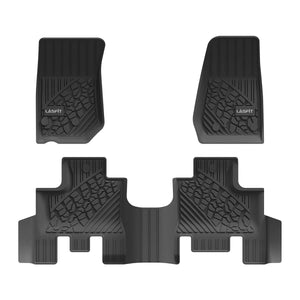 Fit for 2014-2018 Jeep Wrangler JK Unlimited All-Weather Floor Mats 1st & 2nd Row, For 4 Doors ONLY