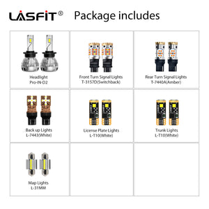 Lasfit combo package led bulbs for 2006-2009 Nissan 350Z  