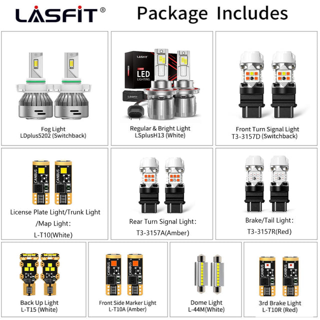 Lasfit combo package led bulbs for 2008-2012 Ford Escape  