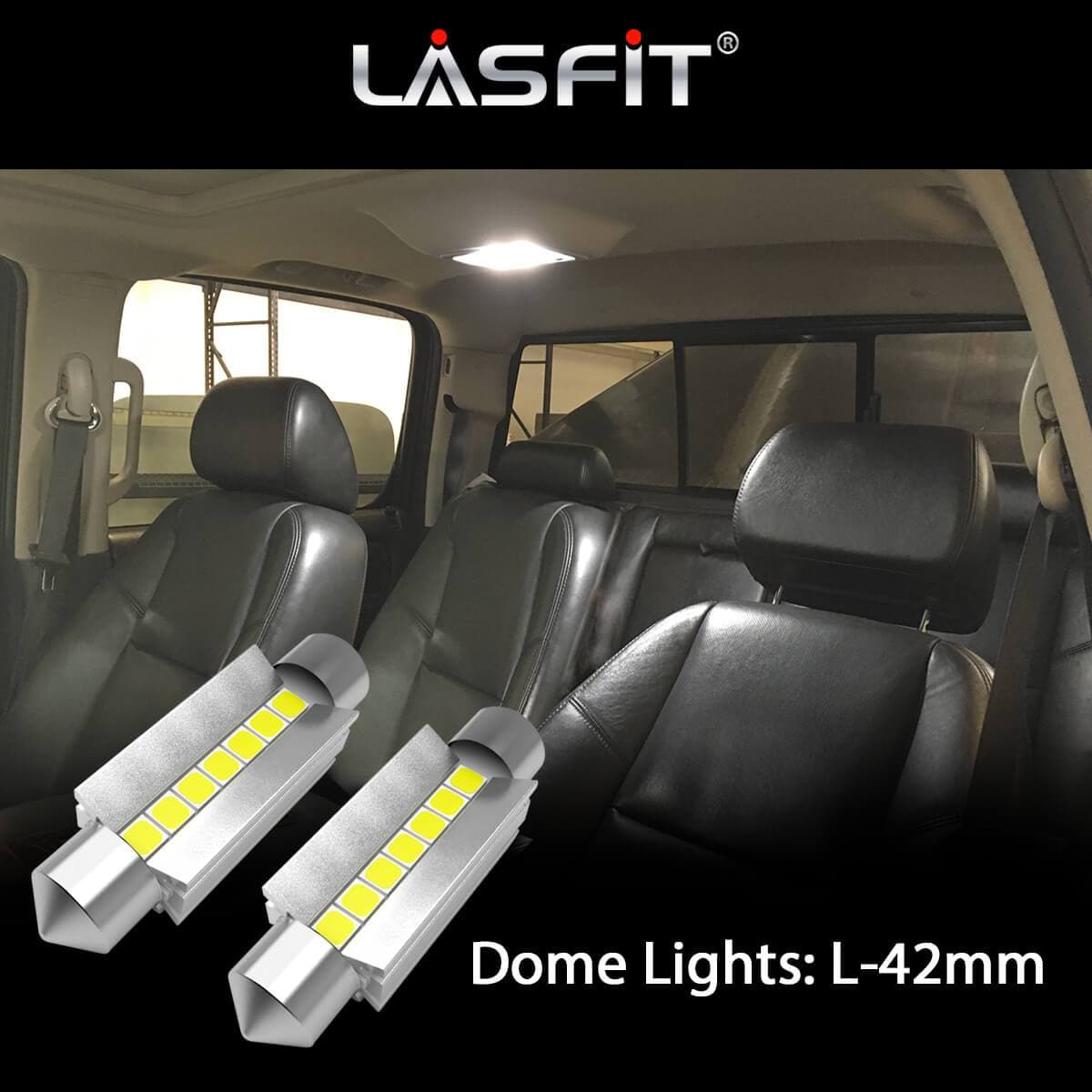 Lasfit 42MM led dome lights fit for 2008-2013 GMC Sierra 1500