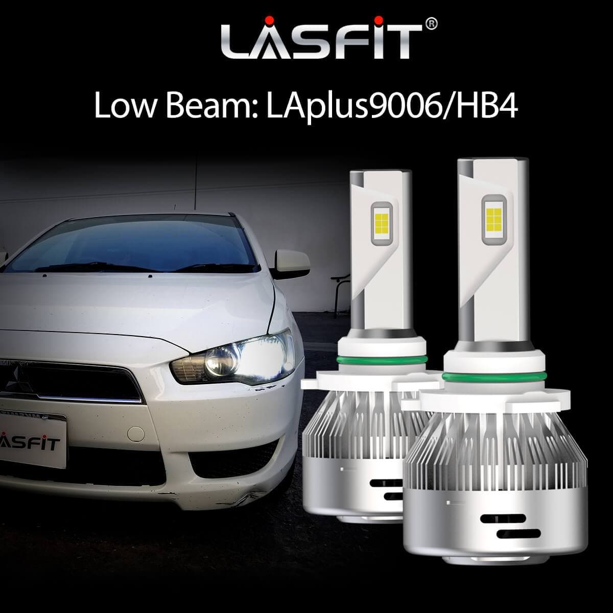 Lasfit 9006 led low beam bulbs fit for 2008 Mitsubishi Lancer  