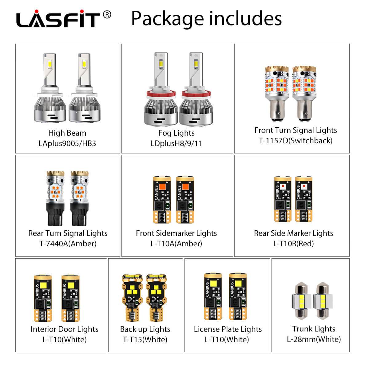 Lasfit combo package led bulbs for 2009-2011 Acura TL  