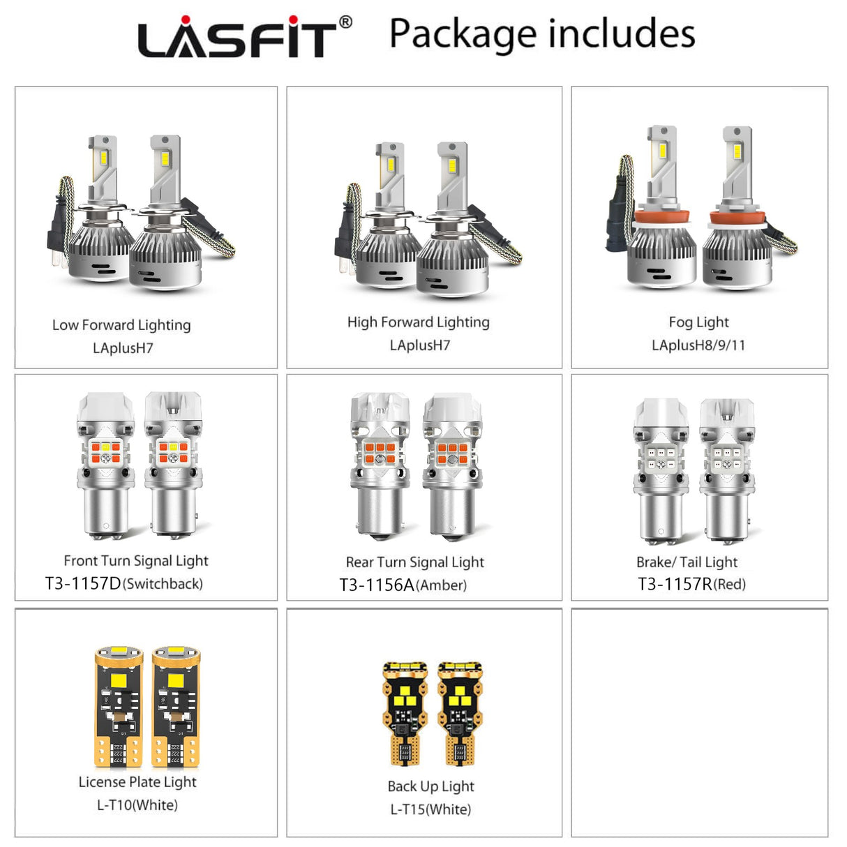 Lasfit combo package led bulbs for 2011-2014 Hyundai Sonata  