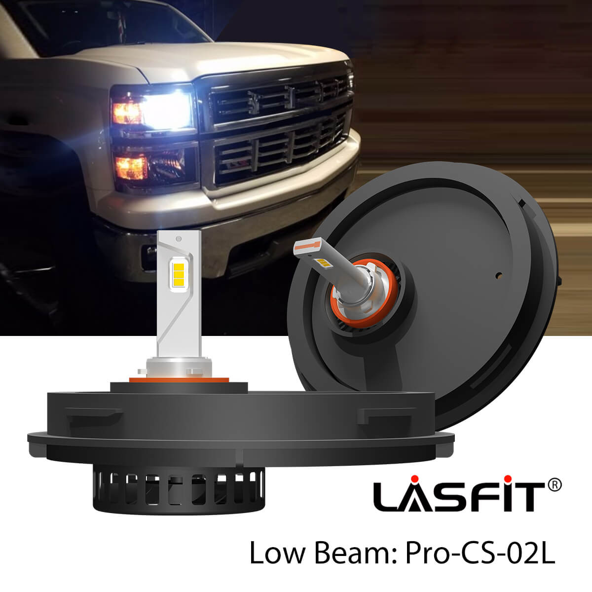 custom-made H11 led low beam bulbs fit for 2014-2015 Chevy Silverado 1500 