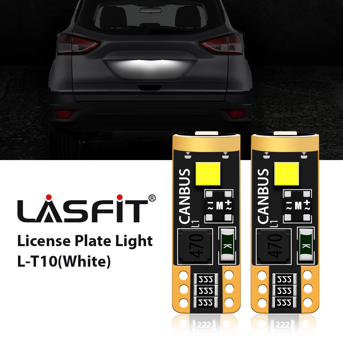 Lasfit 168 led license plate lights fit for 2014-2016 Ford Escape   