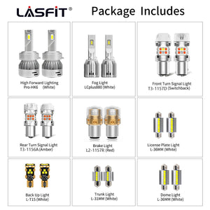 Lasfit combo package led bulbs for 2014-2018 Kia Sorento  