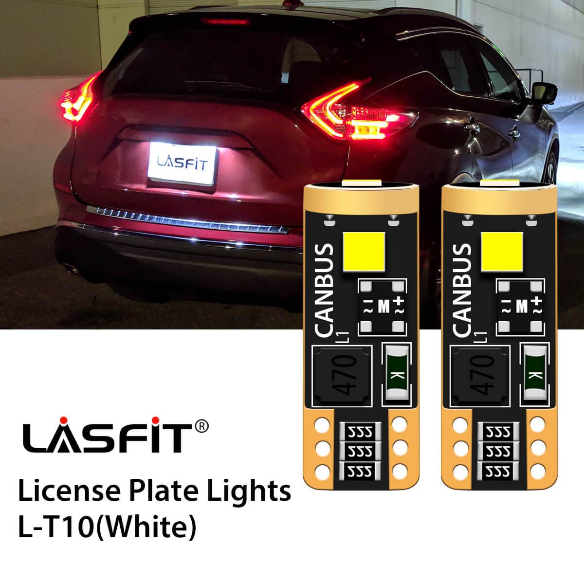 Lasfit 168 led license plate lights fit for 2015-2018 Nissan Murano  