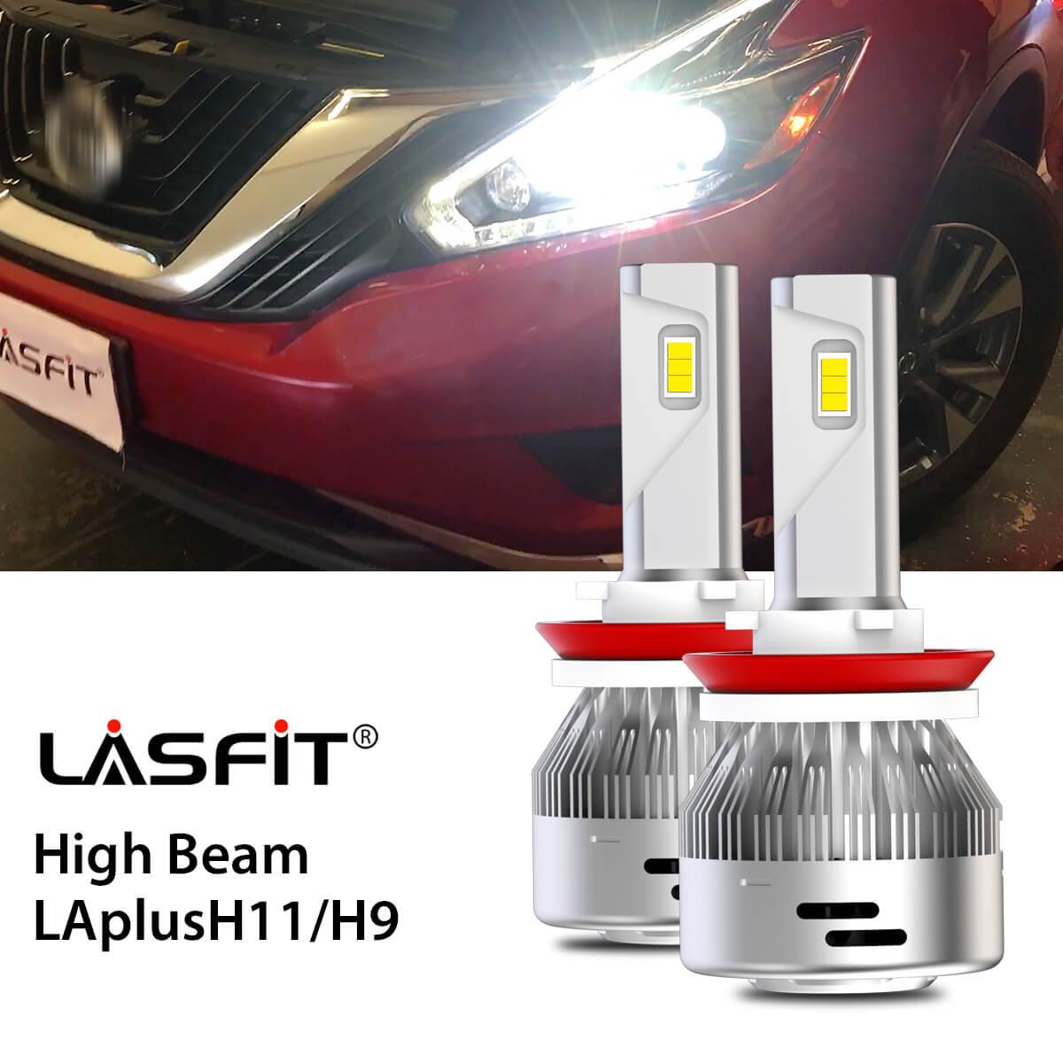 Lasfit H11 led high beam bulbs fit for 2015-2018 Nissan Murano 