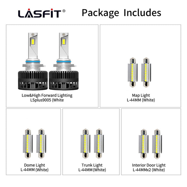 Lasfit combo package led bulbs for 2016-2021 Dodge Charger  