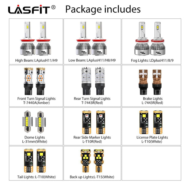 Lasfit 2017-2019 Nissan Rogue LED Bulbs Replacement｜Lasfit