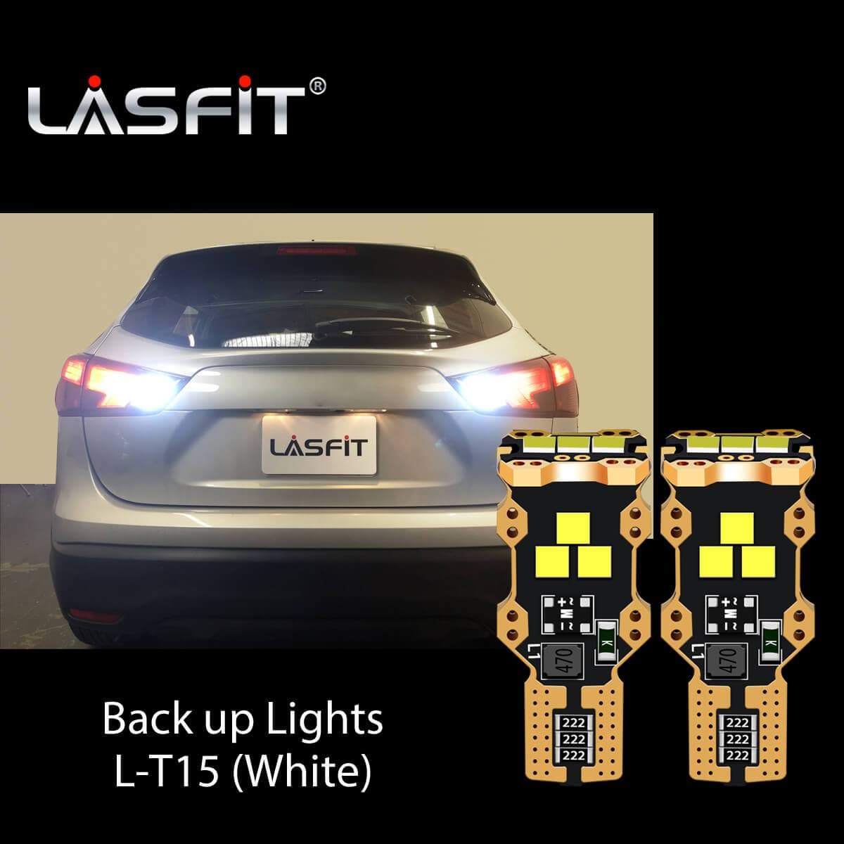 Lasfit 921 led backup lights fit for 2017-2019 Nissan Rogue Sport  