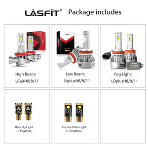 Lasfit combo package led bulbs for 2018-2020 Ford Fusion  