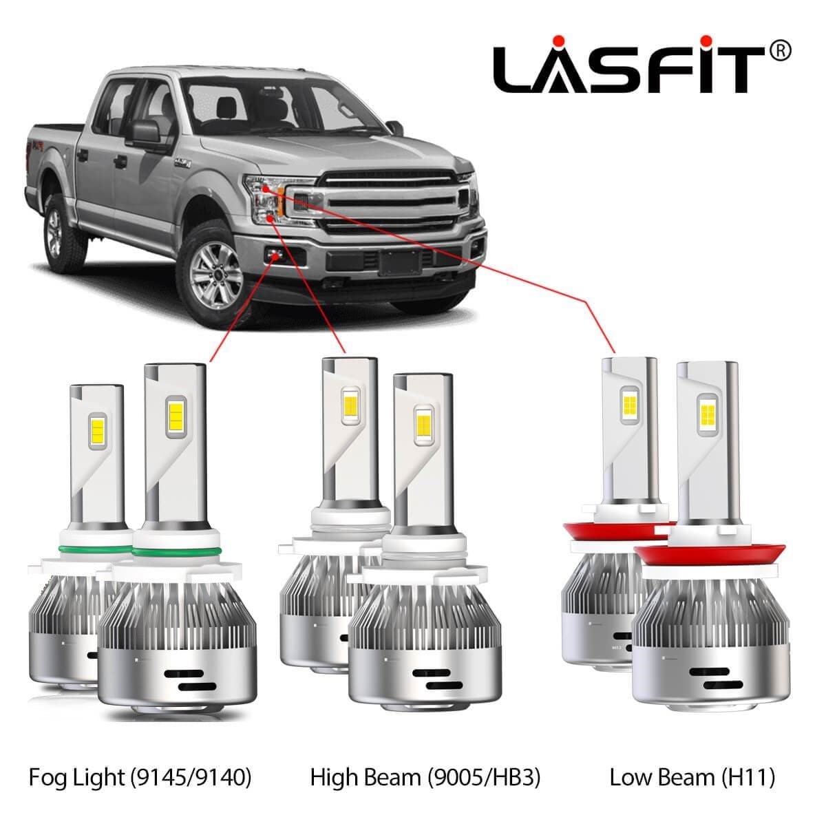 2018-2020 Ford F150 LED Light Bulbs Upgrade｜Lasfit
