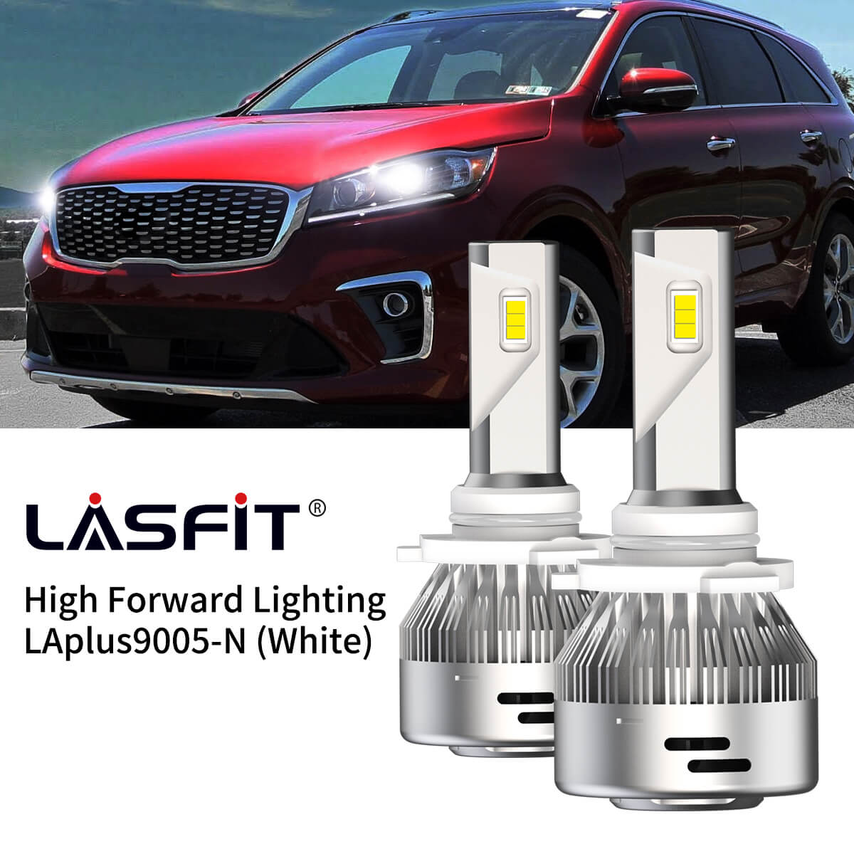 Lasfit 9005 led high beam bulbs fit for 2019-2020 Kia Sorento