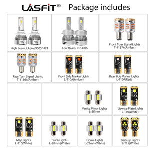 Lasfit combo package led bulbs for 2019-2021 Hyundai Veloster 