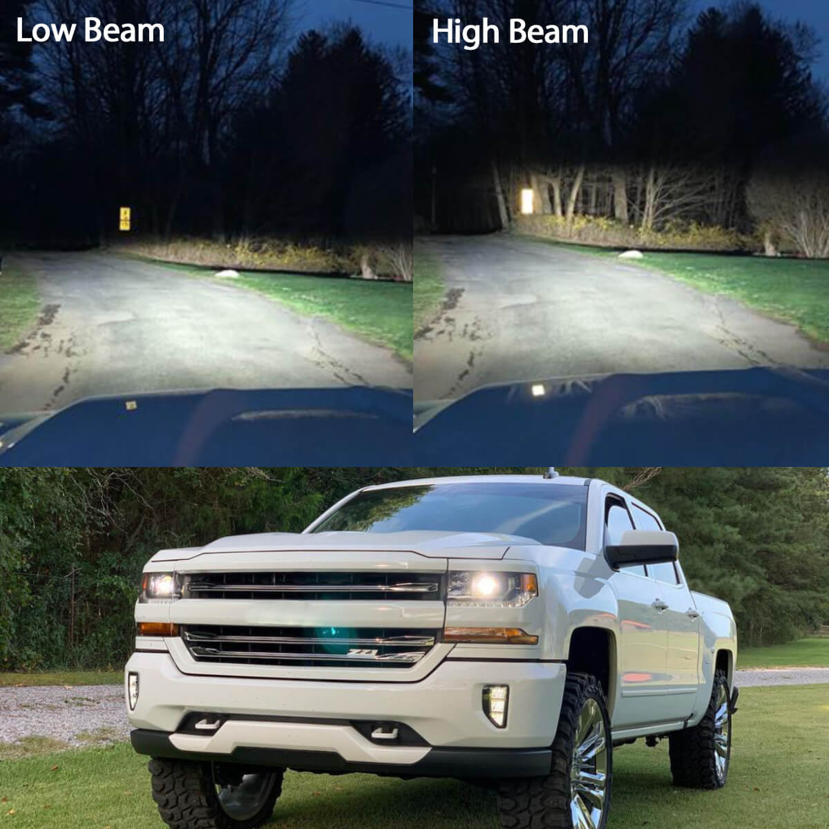 Fit for 2016-2018 Chevrolet Silverado 1500 WT/LS/Custom/LT HID to LED Conversion Kits D5S Bulbs w/Dual-Cooling System