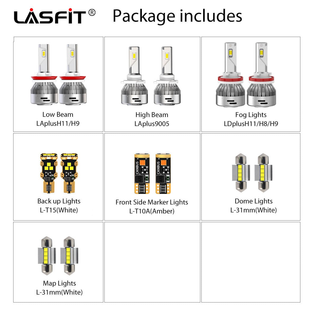 Fit for 2016-2019 Nissan Titan LED Bulbs H11 9005 Exterior Bulbs Upgrade