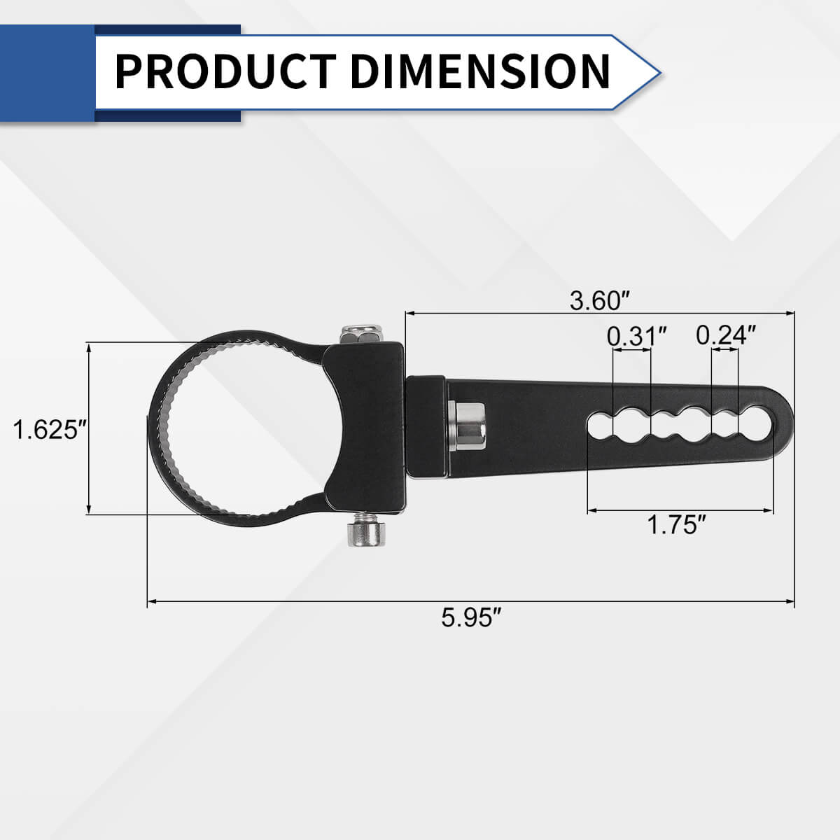 Adjustable Universal LED Light Mounting Clamps For Off Road LED Light Bar Pods | LASFIT