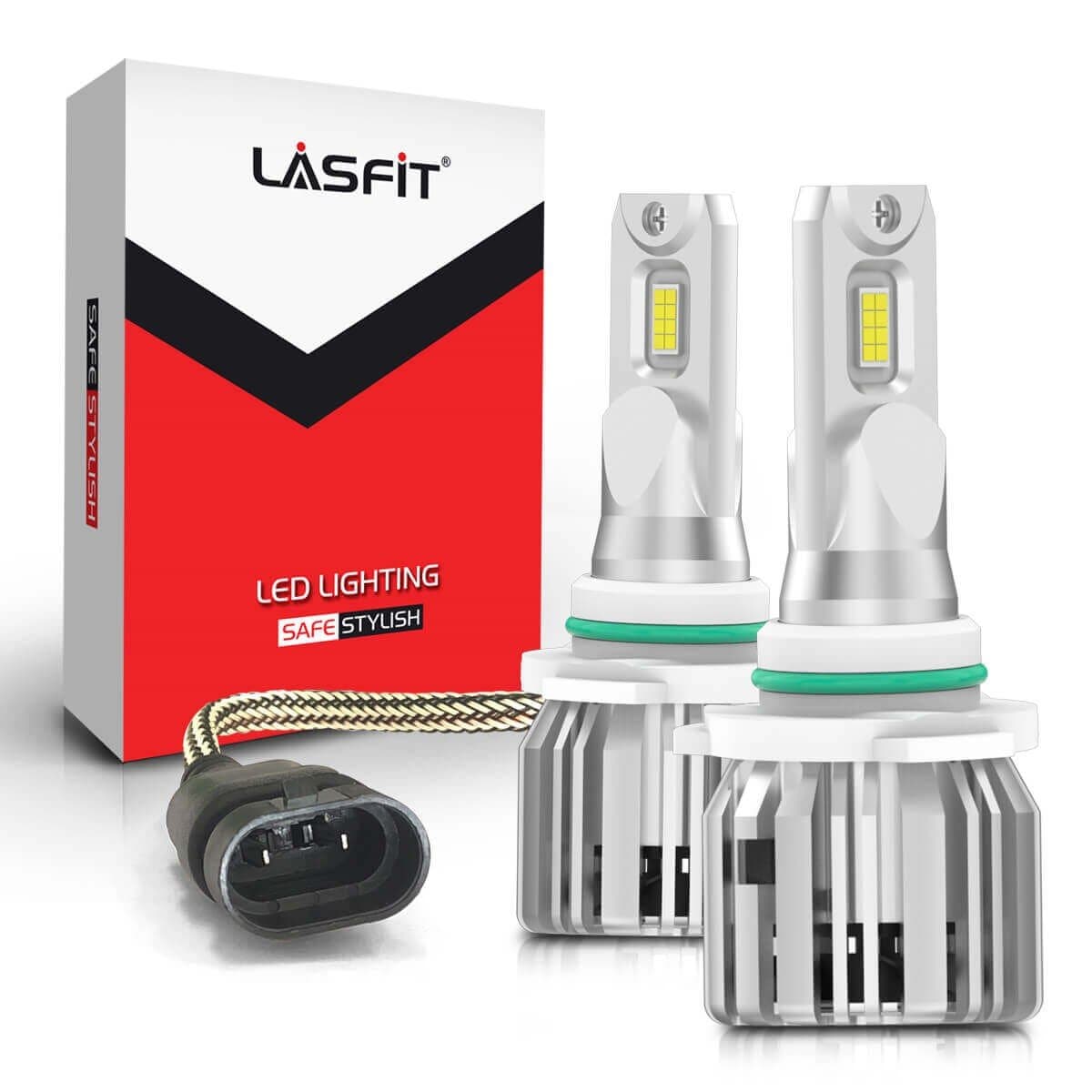 Lasfit 9006 HB4 LED Headlight Bulbs Low Beam/Fog Light, 50W 5000lm 6000K White, Other