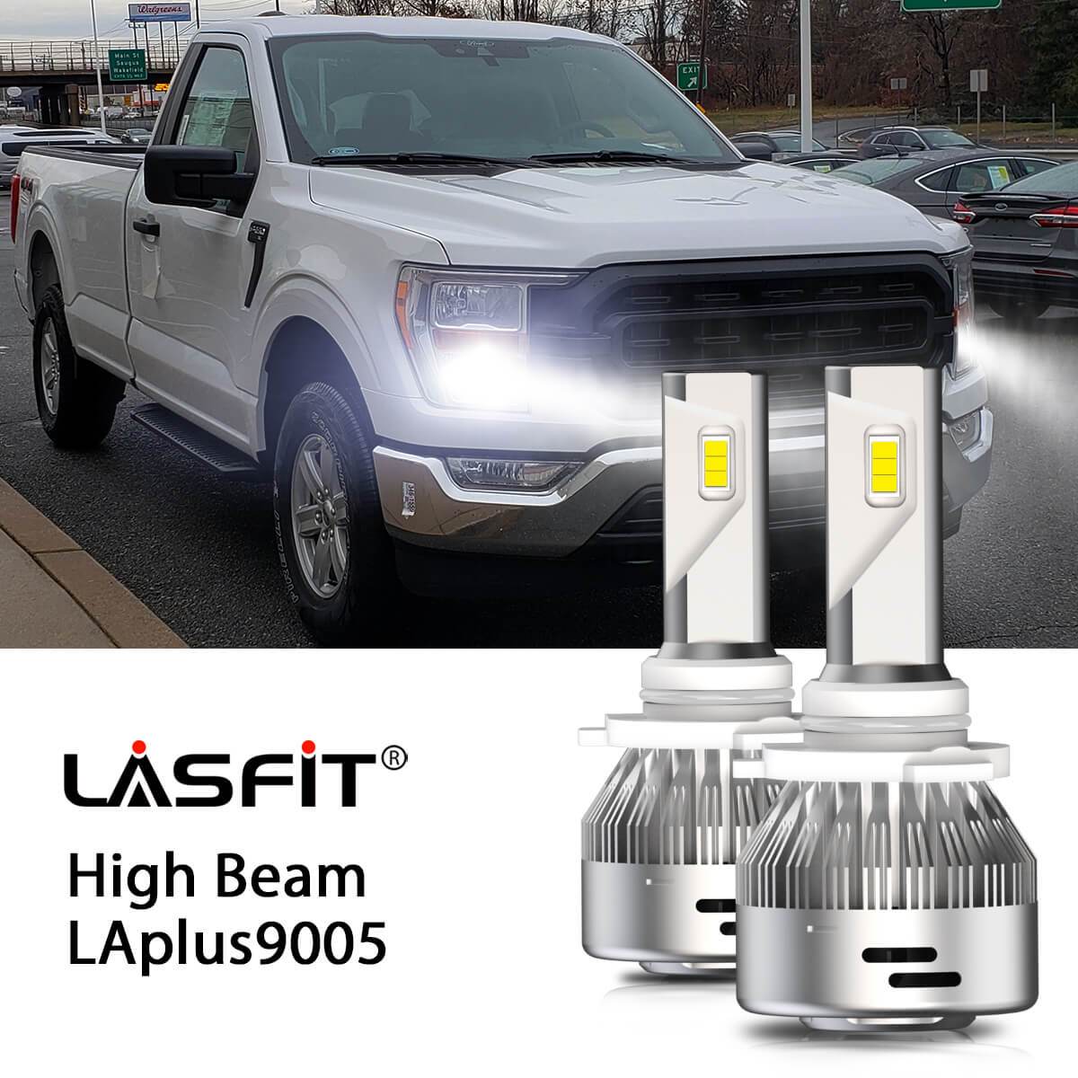 Lasfit 9005 LED Headlight Bulbs,HB3 High Beam Car LED Bulbs,72W 8000LM  6000K White,LSplus Series | 2 Bulbs