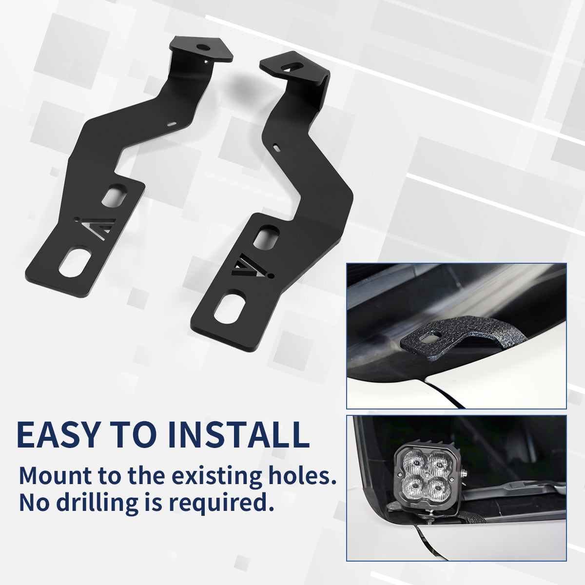 Fit For 2014-2021 Toyota Tundra Low Profile Ditch Light Brackets | LASFIT