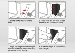 Fit For 2020-2023 Tesla Model Y Door Sill Protector Matte TPE & ABS Front and Rear Door Entry Guard Decoration Scuff Plate Accessories, Don't fit 7 Seats