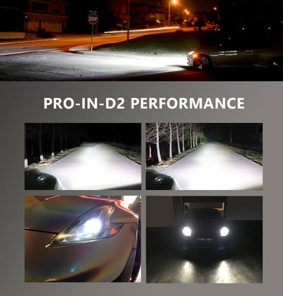 Pro Series D2S D2R Fit for Nissan Infiniti HID to LED Bulb Conversion Kits, Plug and Play