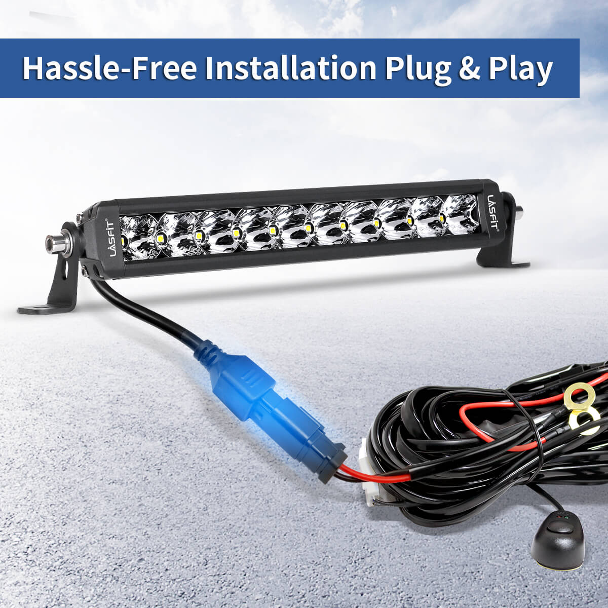 LED Light Bars Wiring Harness with DT Connector - 1 Lead