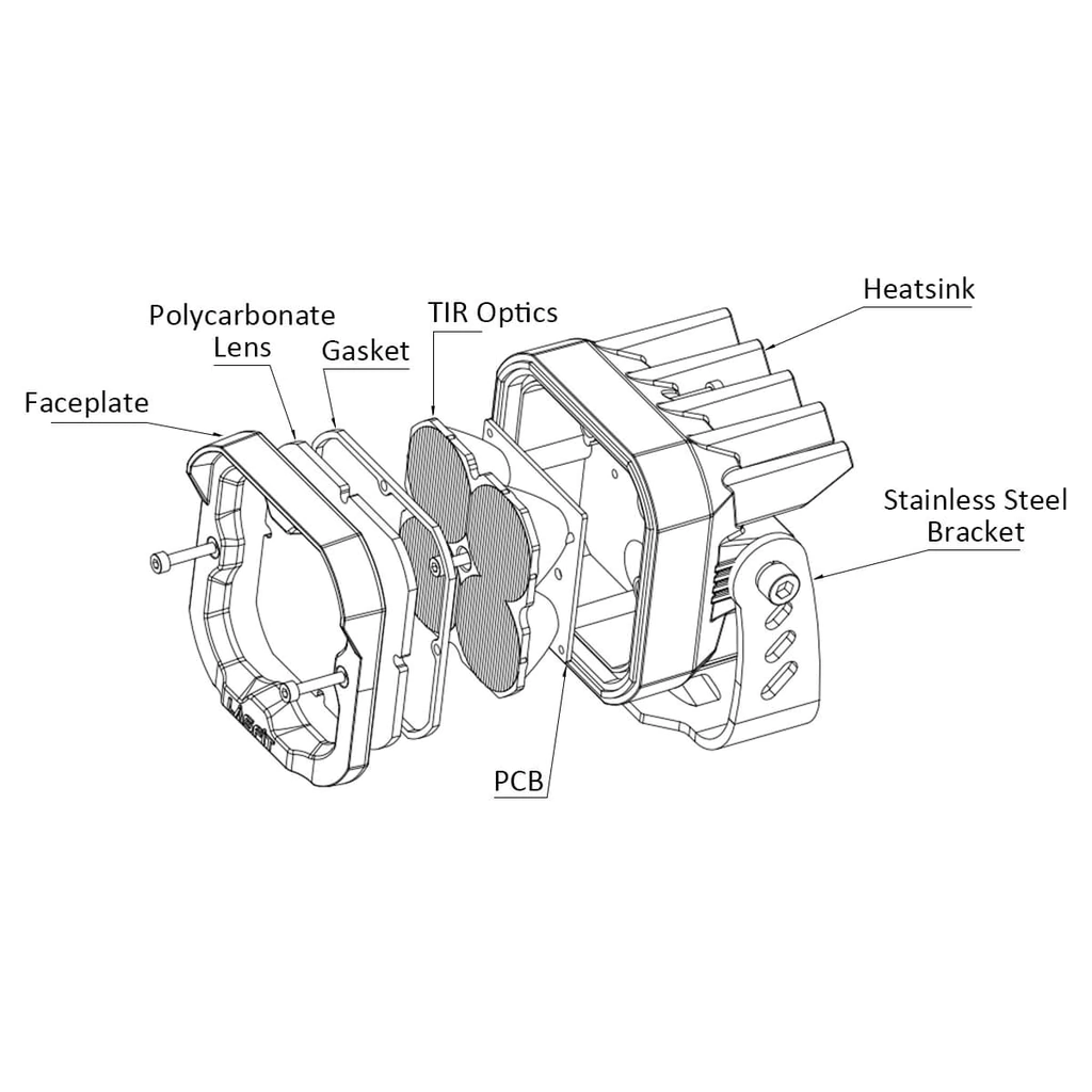 lasfit 3" light pods dimension