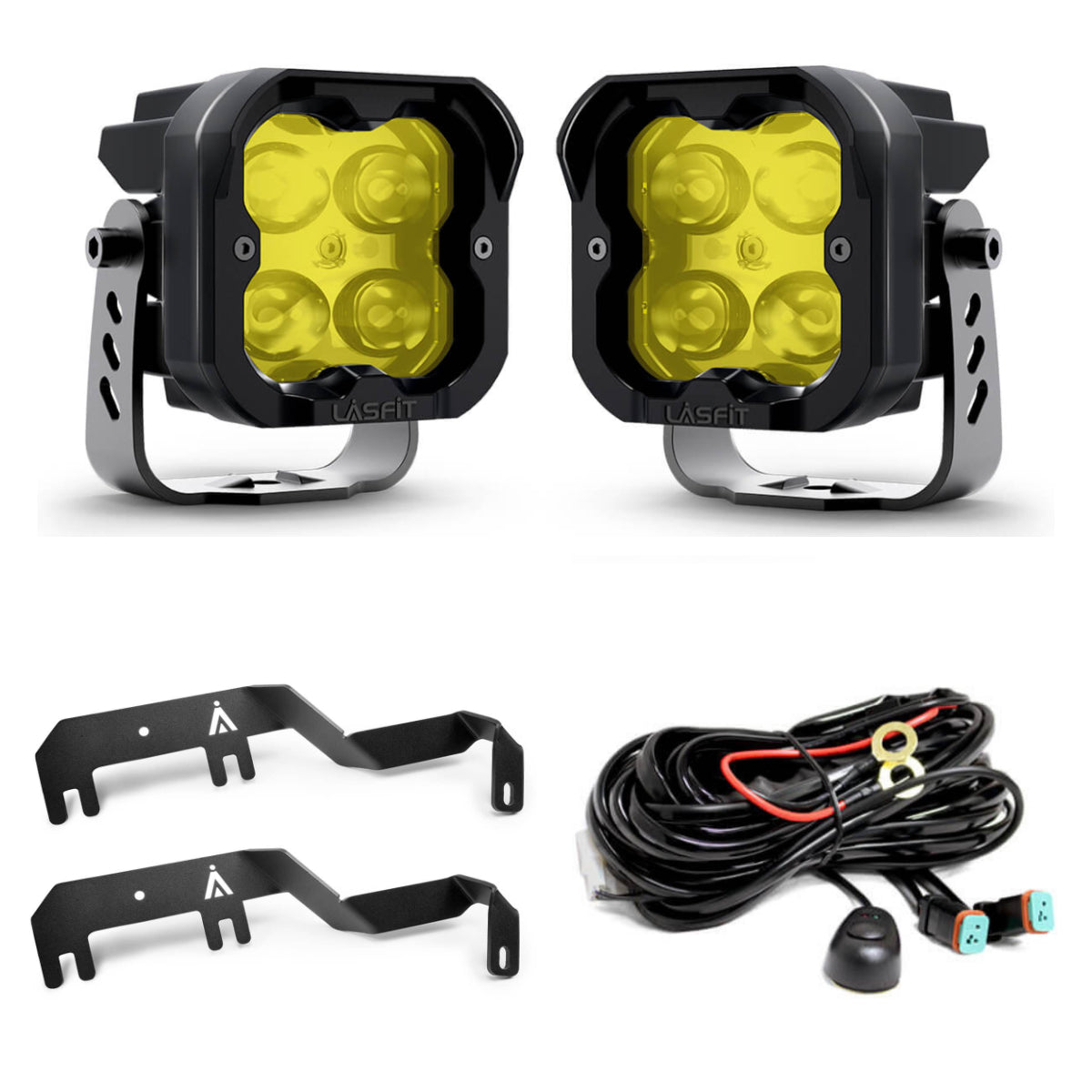 3" LED Pod Ditch Light Kit for Ford F-250 F-350 2017-2021 | LASFIT