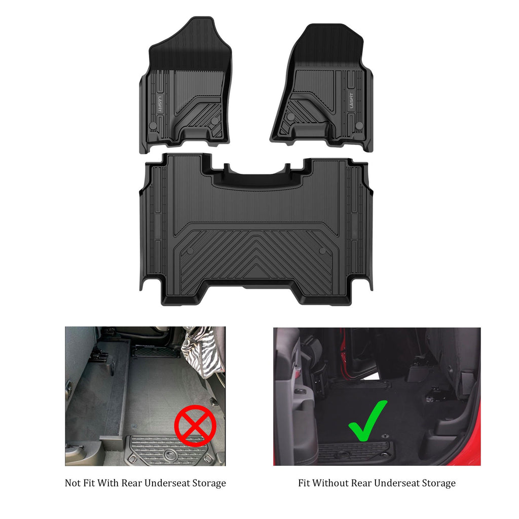 Floor mats for Ram 1500 Crew Cab wo/rear underseat storage