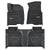 Fit for GMC Sierra/Sierra Denali 1500 Crew Cab 2019-2024 All-weather Floor Mats, with Bucket Seating & Factory Carpeted Storage