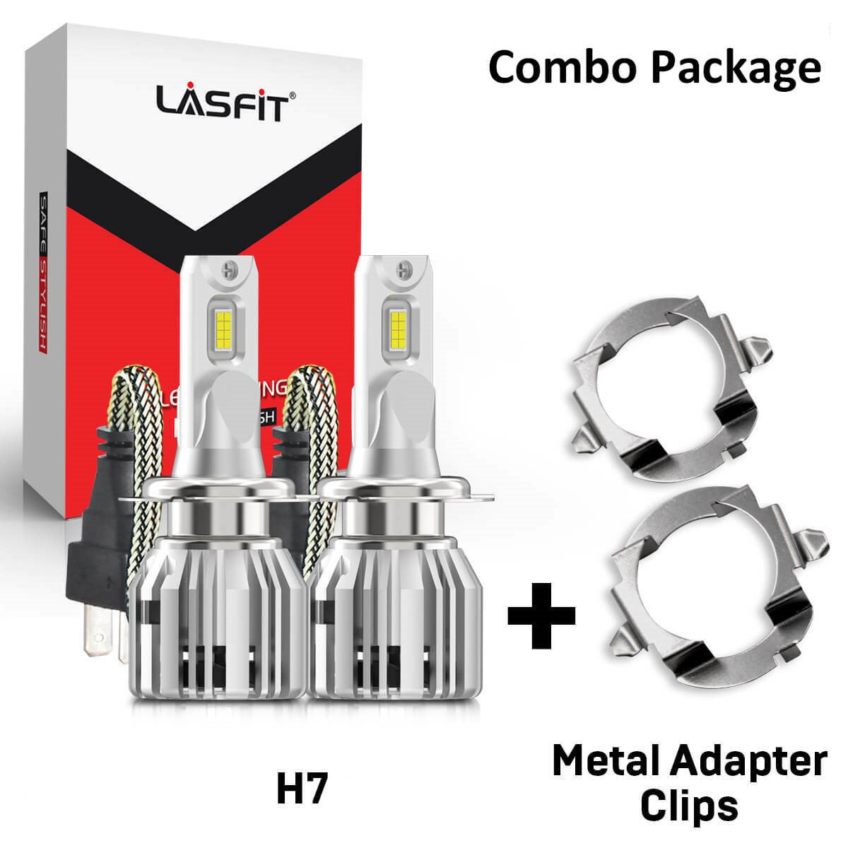 H7 LED Bulbs Plus H7 Bulb Adapter Holders For BMW