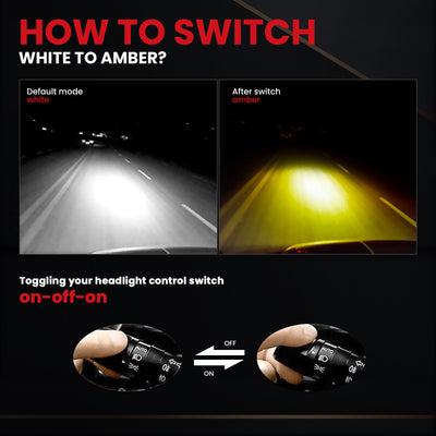 How to switch LDplus led fog lights from white to amber