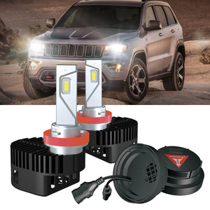 Fit for 2017-2021 Jeep Grand Cherokee Custom H11 LED Low Beam Bulbs with Dust Cover | Pro-DC Series