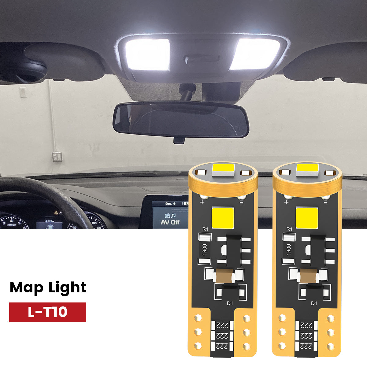 2016-2019 passat map light interior door light