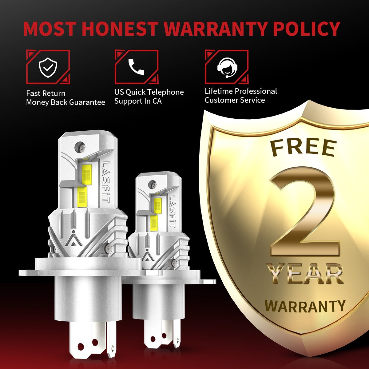 L1 plus series H4 LED bulb warranty