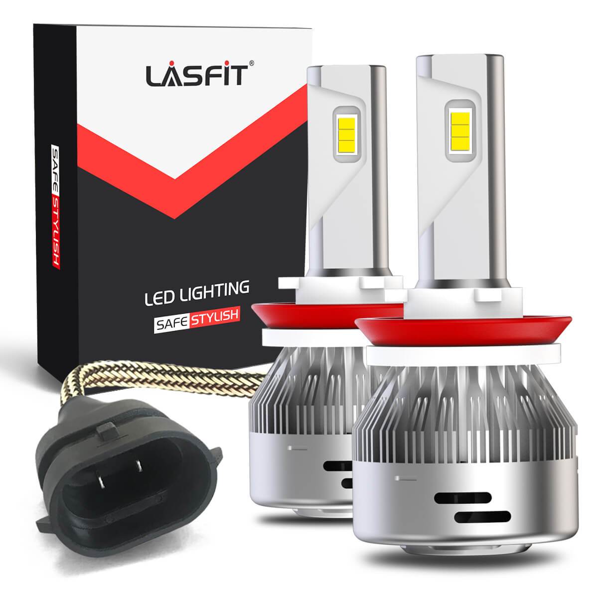 Lasfit LED High/Low Beam Conversion Kit H7 Bulbs Super Bright 6000K  Plug&Play 2x