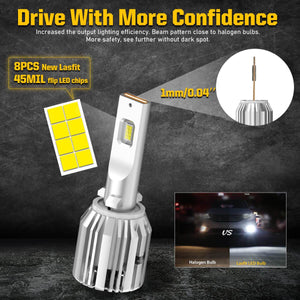 LC Plus 880 881 LED Fog Light Bulbs 50W 5000LM 6000K White | 2 Bulbs