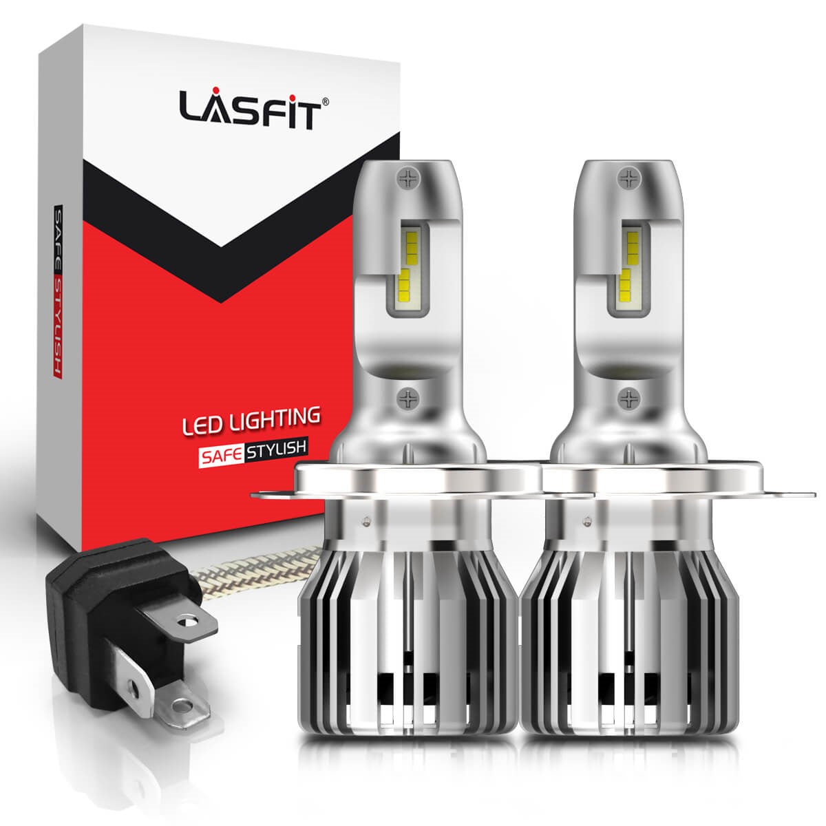 Lasfit H4 9003 LED Bulbs - LED Conversion Kit Super White 6000K