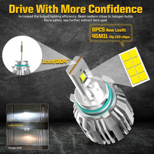 LCplus PSX26W 12278 LED Fog Light 50W 5000LM 6000K White | 2 Bulbs