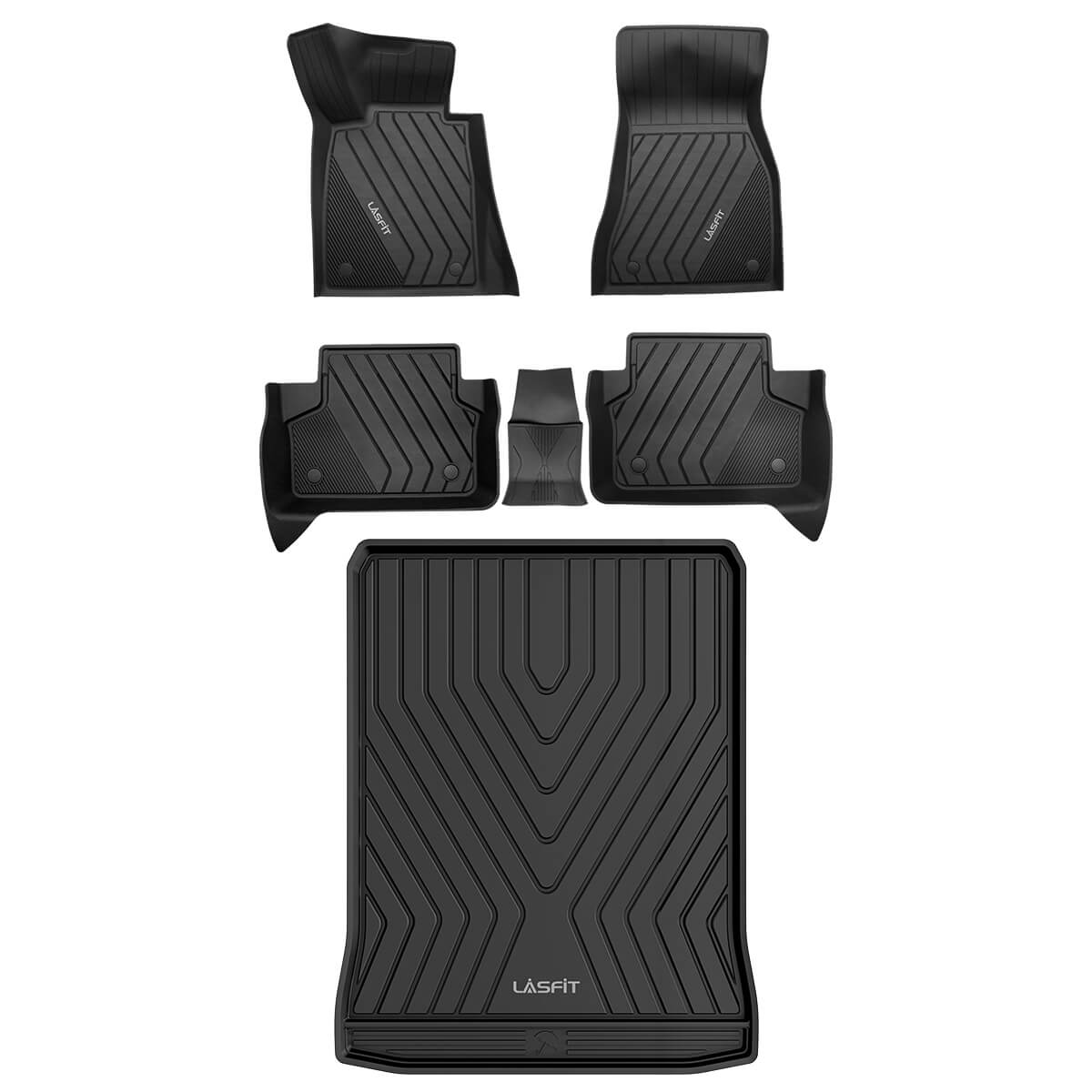 CAT® Large Heavy Duty Odorless Rubber Floor Mats, Total Protection Durable  Trim to Fit Liners, Black 