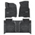 Fit for Chevrolet Silverado/GMC Sierra 1500 Crew Cab 2019-2024 & Chevrolet Silverado/GMC Sierra 2500HD/3500HD Crew Cab 2020-2024 Custom Floor Mats TPE Material 1st & 2nd Row Seat, Don't Fit Double Cab, Don't Fit for With Plastic Storage or Without Storage