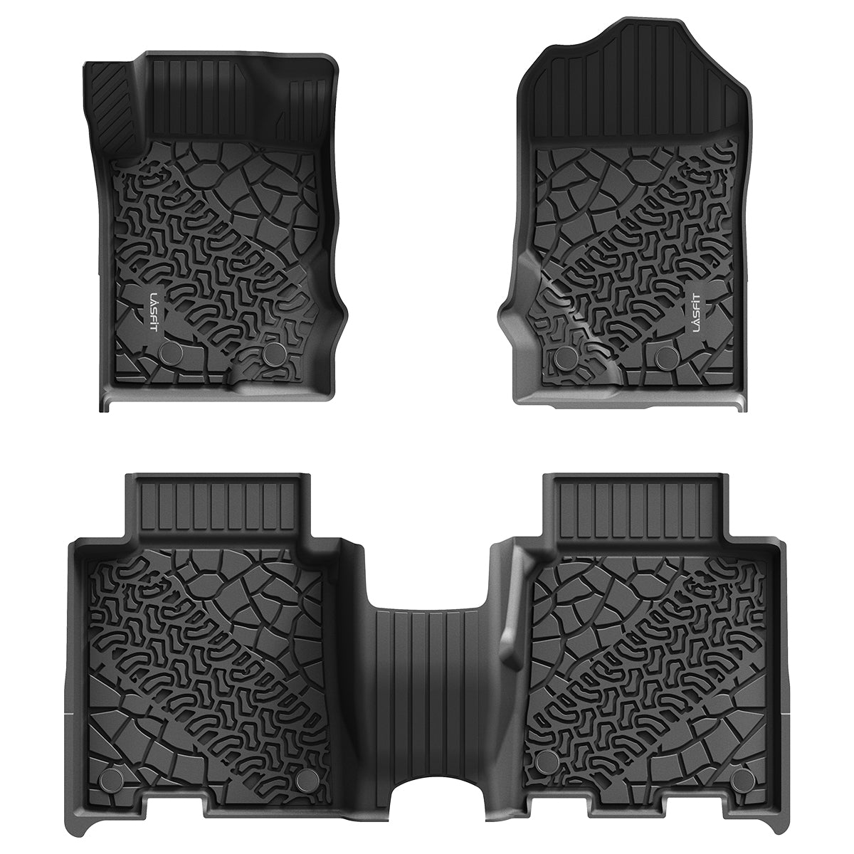 Custom Accessories Smart Fit Black Standard Rubber Universal Floor Mat