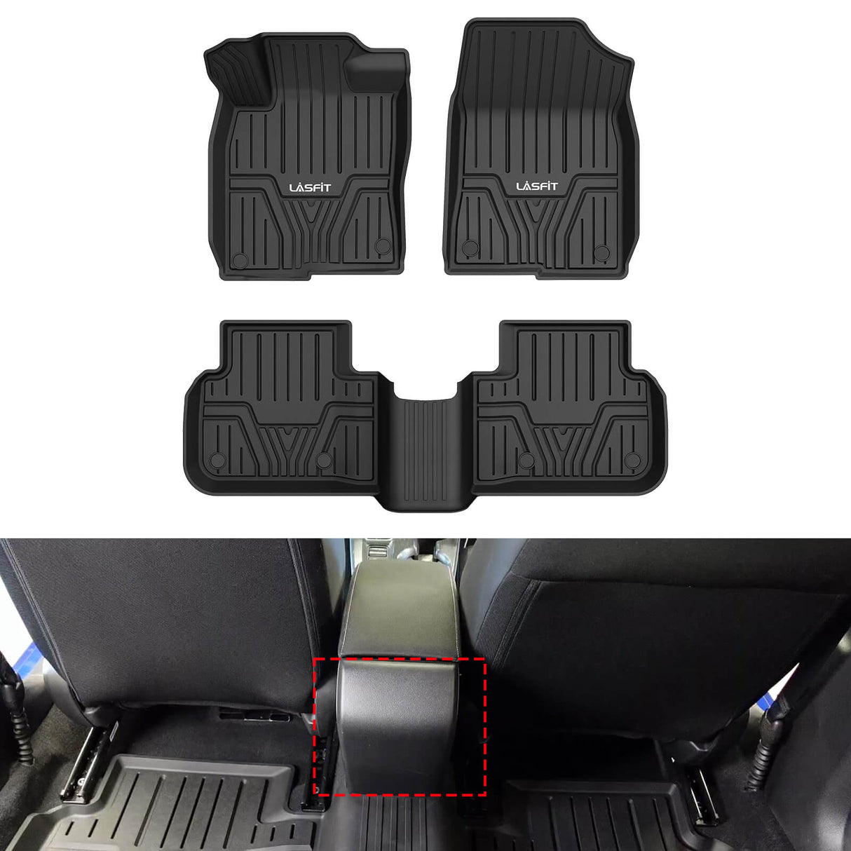 Fit for 2023-2025 Acura Integra Custom Floor Mats TPE Material 1st & 2nd Row