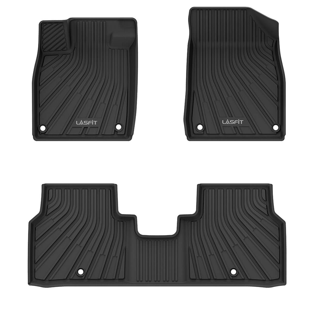 Volkswagen ID.4 2021-2023 All Weather Floor Mats TPE Material Custom 1st & 2nd Row